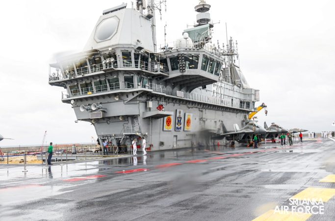 COMMANDER OF THE AIR FORCE VISITS INDIAN AIRCRAFT CARRIER INS
VIKRANT