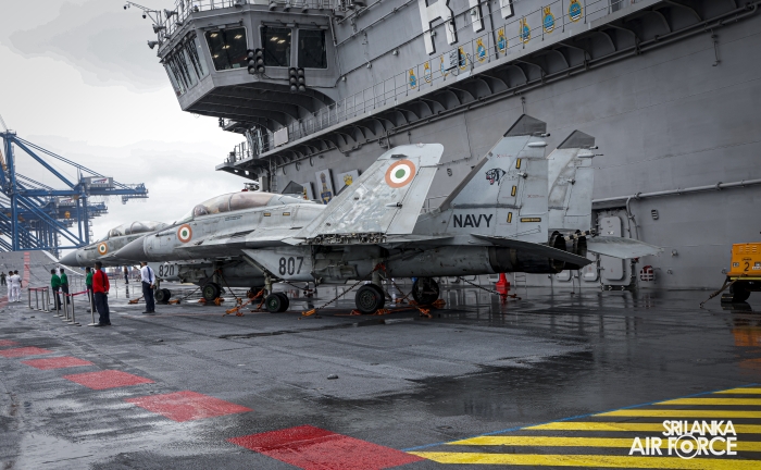 COMMANDER OF THE AIR FORCE VISITS INDIAN AIRCRAFT CARRIER INS
VIKRANT