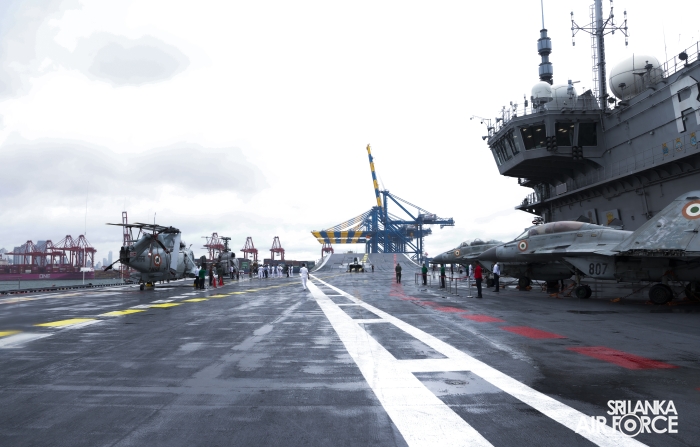 COMMANDER OF THE AIR FORCE VISITS INDIAN AIRCRAFT CARRIER INS
VIKRANT