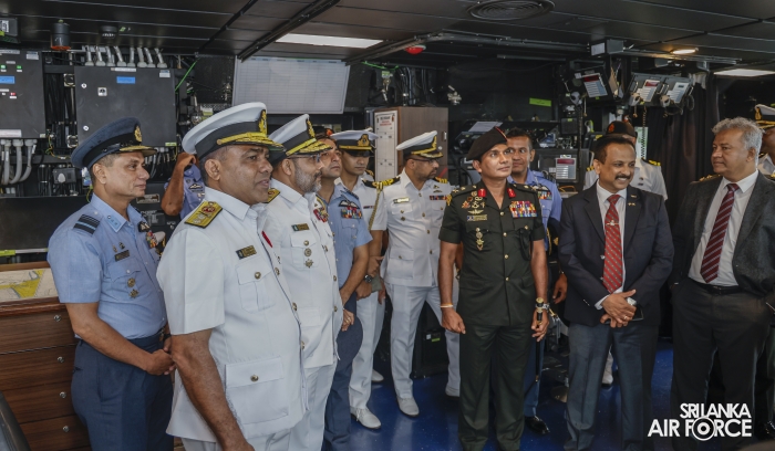 COMMANDER OF THE AIR FORCE VISITS INDIAN AIRCRAFT CARRIER INS
VIKRANT