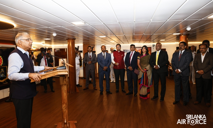 COMMANDER OF THE AIR FORCE VISITS INDIAN AIRCRAFT CARRIER INS
VIKRANT