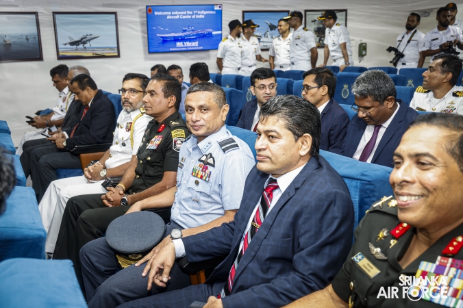 COMMANDER OF THE AIR FORCE VISITS INDIAN AIRCRAFT CARRIER INS
VIKRANT
