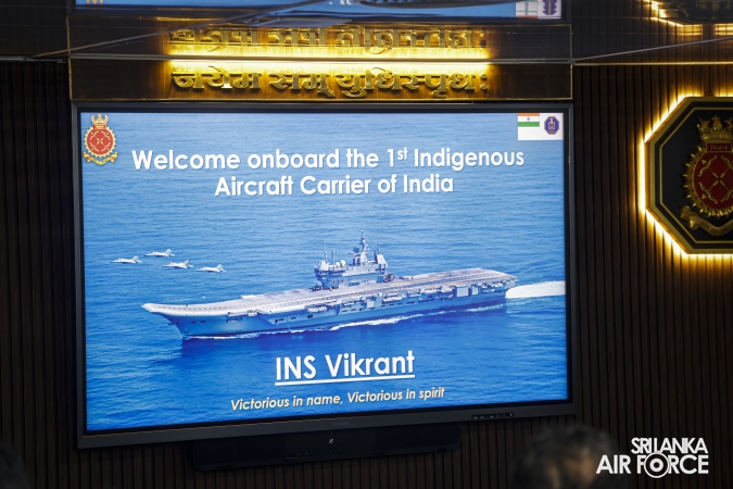 COMMANDER OF THE AIR FORCE VISITS INDIAN AIRCRAFT CARRIER INS
VIKRANT