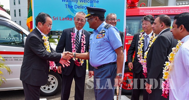 Japan Sri Lanka Friendship Association Donates an Ambulance and Fire Vehicle to The SLAF
