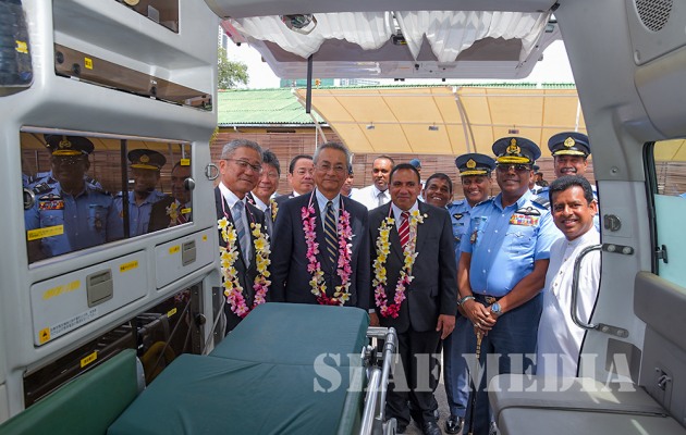 Japan Sri Lanka Friendship Association Donates an Ambulance and Fire Vehicle to The SLAF