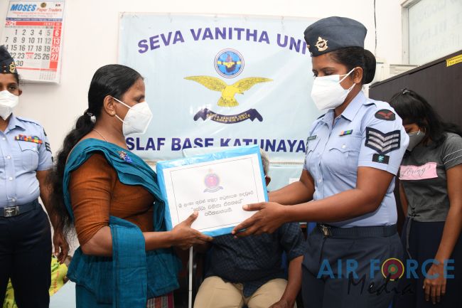 SEVA VANITHA UNIT OF KATUNAYAKE MAKES DONATION TO SRI LANKA WELFARE SOCIETY OF THE BLIND, SEEDUWA