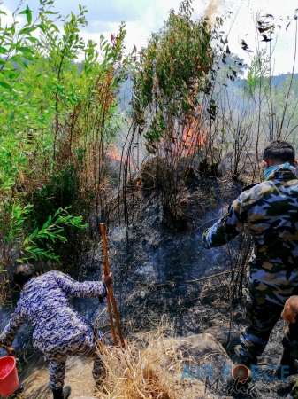 SLAF Assists to Douse a Fire at Bothale Forest Reserve