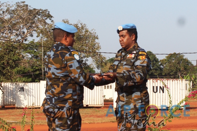 Change of Command at Sri Lanka Aviation Unit, Central Africa