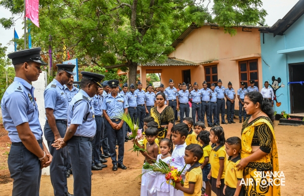 SLAF STATION MORAWEWA CONCLUDES A GUWAN MITHUDAM PROJECT AT ‘SAMANALA’ PRE SCHOOL - ETHABEDIWEWA