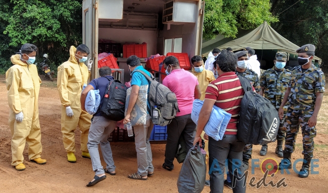 223 Naval Personnel quarantined at SLAF Quarantine Centre at Mullaitivu released