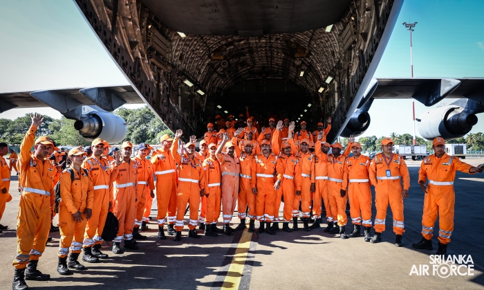 INDIAN
NDRF MEMBERS DEPART AFTER COMPLETING OPERATION ‘SAGAR BANDHU’ IN SRI
LANKA
