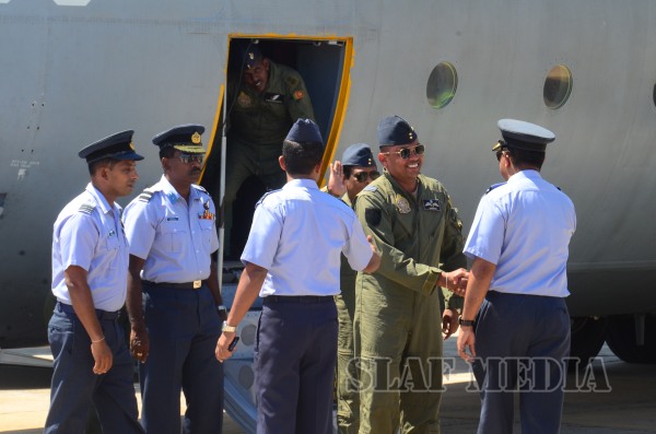 C-130
Hercules Lands in SLAF Base Katunayaka