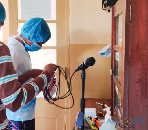 SLAF Installs CCTV Systems and PA Systems for Wards Treating
COVID-19 Patients at Mulleriyawa Hospital