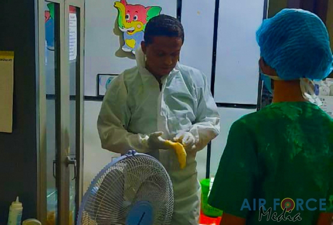 SLAF Installs CCTV Systems and PA Systems for Wards Treating
COVID-19 Patients at Mulleriyawa Hospital