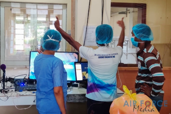 SLAF Installs CCTV Systems and PA Systems for Wards Treating
COVID-19 Patients at Mulleriyawa Hospital