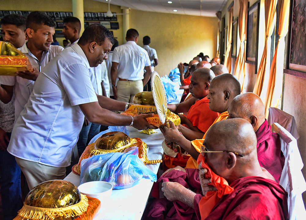 Annual all Night Pirith Chanting Ceremony and Alms Giving Held
at SLAF Station Morawewa.
