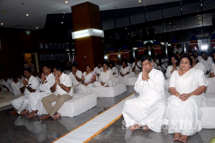 All Night Pirith Chanting and Alms Giving at Air Force Headquarters