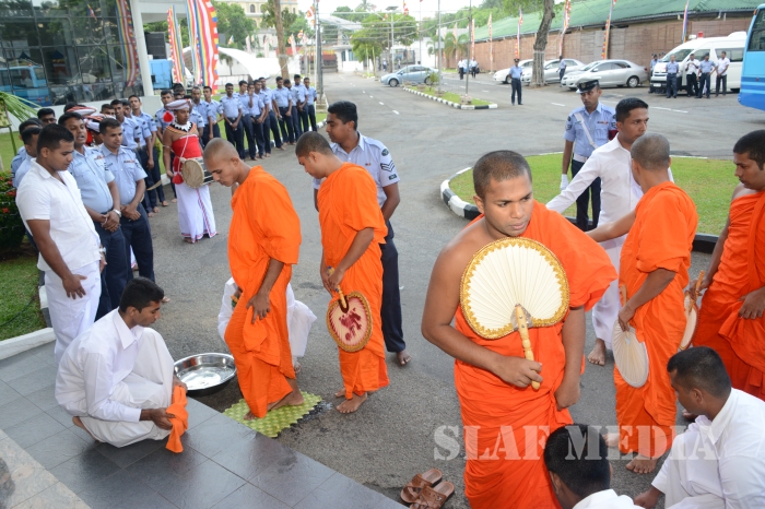All Night Pirith Chanting and Alms Giving at Air Force Headquarters