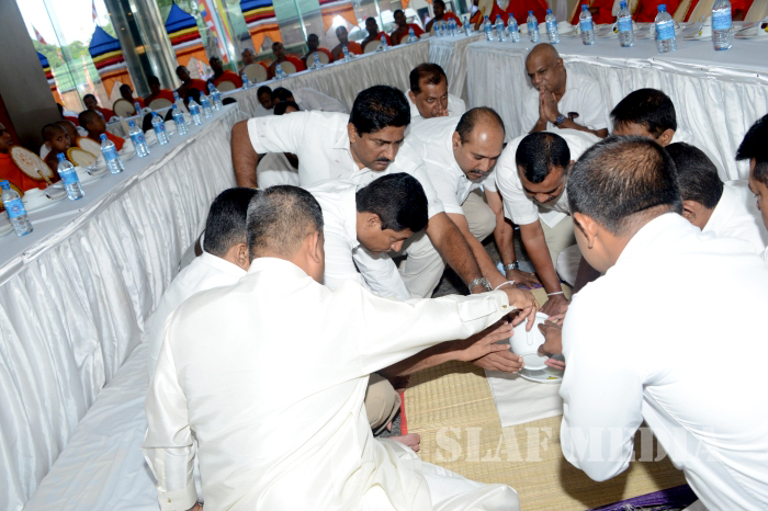 All Night Pirith Chanting and Alms Giving at Air Force Headquarters