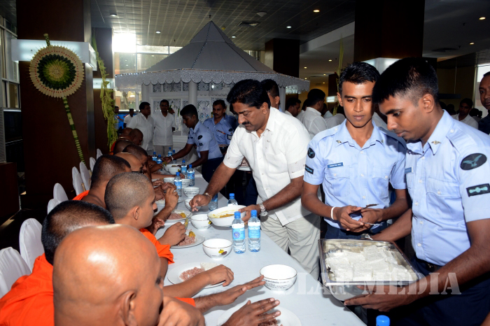 All Night Pirith Chanting and Alms Giving at Air Force Headquarters