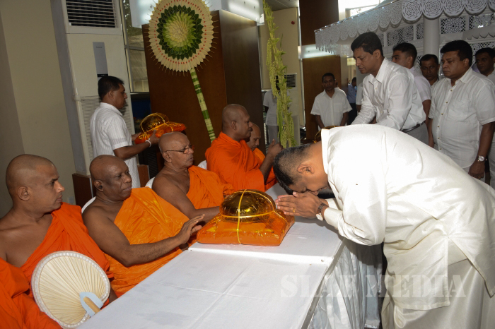 All Night Pirith Chanting and Alms Giving at Air Force Headquarters