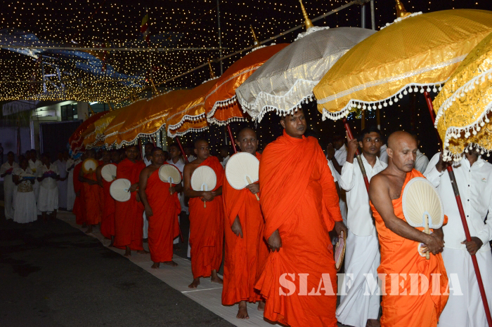 All Night Pirith Chanting and Alms Giving at Air Force Headquarters