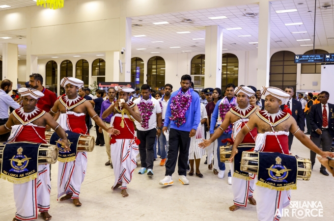 CORPORAL RUMESH THARANGA RETURNS HOME AFTER REMARKABLE INTERNATIONAL SUCCESS