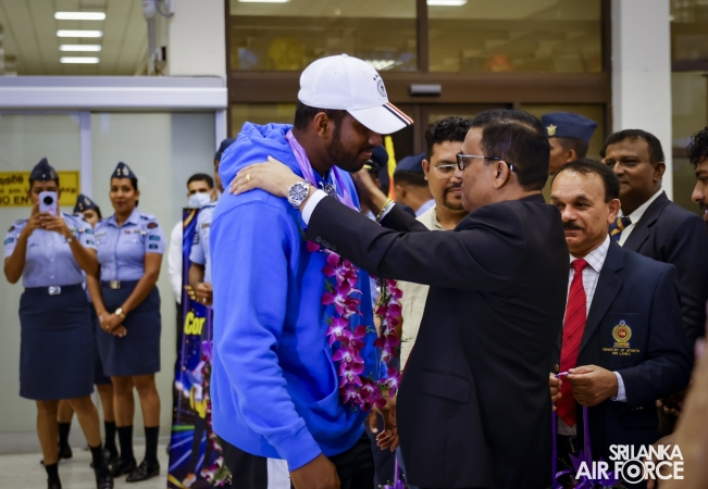 CORPORAL RUMESH THARANGA RETURNS HOME AFTER REMARKABLE INTERNATIONAL SUCCESS