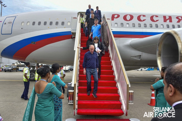 SECRETARY OF RUSSIAN SECURITY COUNCIL ARRIVES IN SRI LANKA