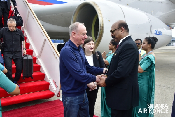 SECRETARY OF RUSSIAN SECURITY COUNCIL ARRIVES IN SRI LANKA