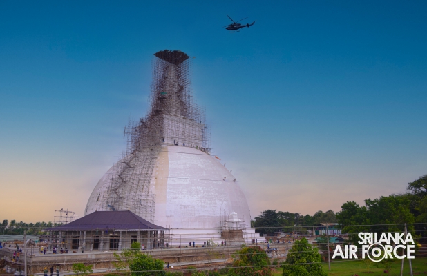 REHEARSALS COMMENCE FOR THE PLACING OF THE FINIAL ON THE TOP OF SANDAHIRU SEYA