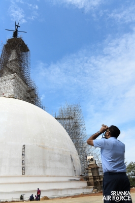 REHEARSALS COMMENCE FOR THE PLACING OF THE FINIAL ON THE TOP OF SANDAHIRU SEYA