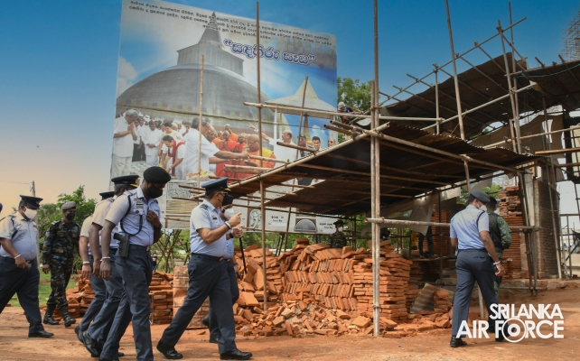 REHEARSALS COMMENCE FOR THE PLACING OF THE FINIAL ON THE TOP OF SANDAHIRU SEYA