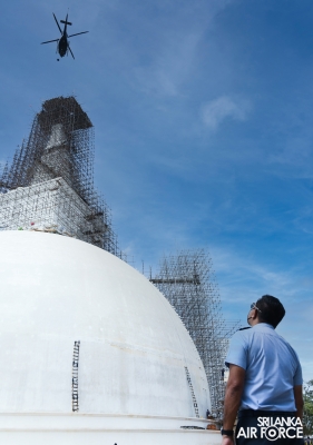 REHEARSALS COMMENCE FOR THE PLACING OF THE FINIAL ON THE TOP OF SANDAHIRU SEYA