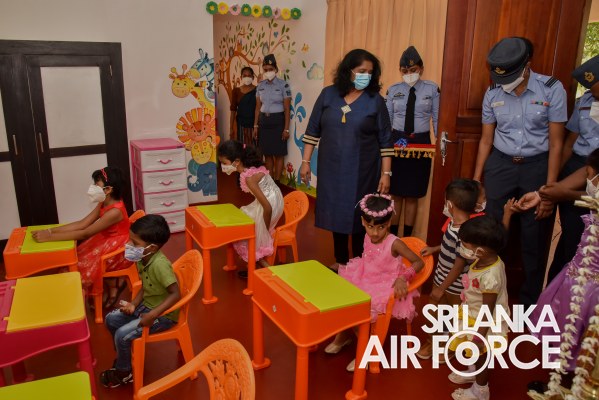 SEVA VANITHA UNIT DECLARES OPEN A DAY CARE CENTRE AT SLAF STATION SIGIRIYA