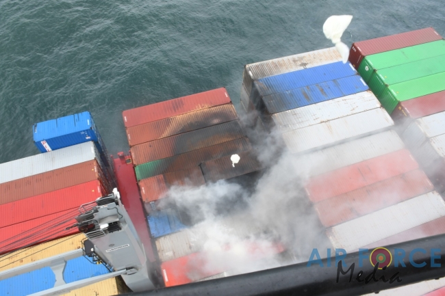 SLAF DEPLOY BELL-212 TO ASSIST CONTAINER SHIP “X-PRESS PEARL”