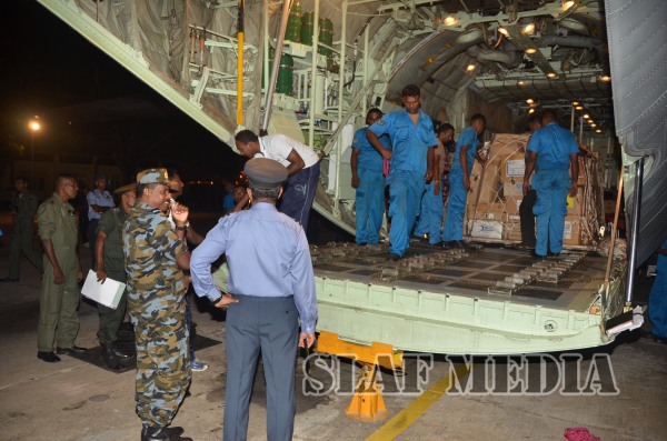 Rescue
& Relief Contingents Fly on SLAF C 130 to Nepal to Assist
Earthquake Victims