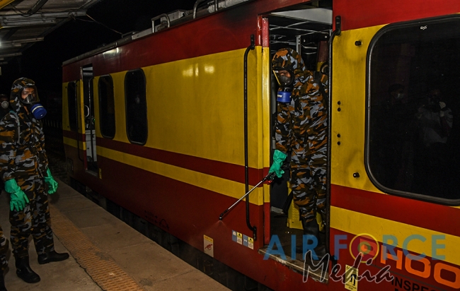 SLAF Disinfects 29 Railway Stations Daily
