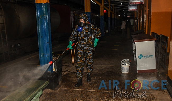 SLAF Disinfects 29 Railway Stations Daily