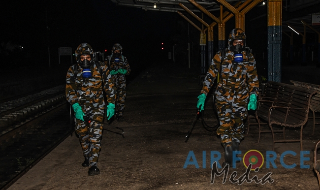 SLAF Disinfects 29 Railway Stations Daily