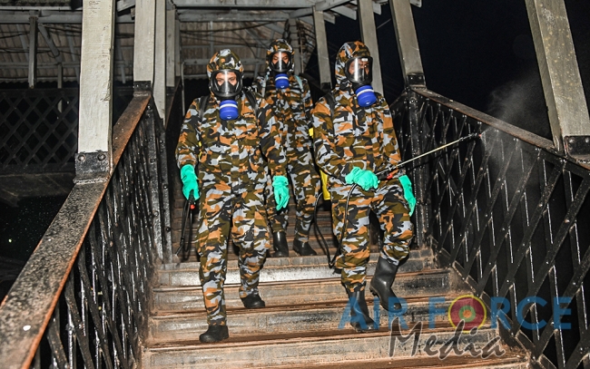 SLAF Disinfects 29 Railway Stations Daily