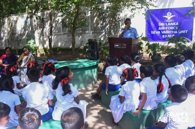 SLAF TRADE TRAINING SCHOOL, EKALA SUCCESSFULLY COMPLETES ‘GUWAN MITHUDAM’ PROJECT AT MINUWANGODA GALLOLUWA ROMAN CATHOLIC PRIMA