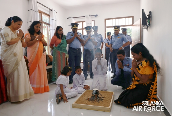 SLAF SEVA VANITHA UNIT HANDS OVER TWO NEWLY CONSTRUCTED HOUSES TO SLAF PERSONNEL