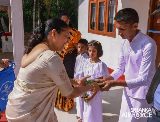 SLAF SEVA VANITHA UNIT HANDS OVER TWO NEWLY CONSTRUCTED HOUSES TO SLAF PERSONNEL