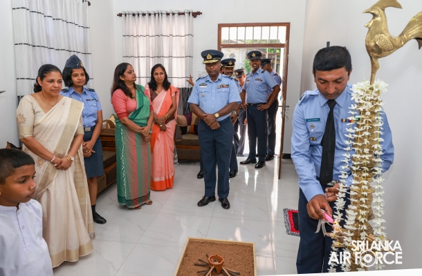 SLAF SEVA VANITHA UNIT HANDS OVER TWO NEWLY CONSTRUCTED HOUSES TO SLAF PERSONNEL