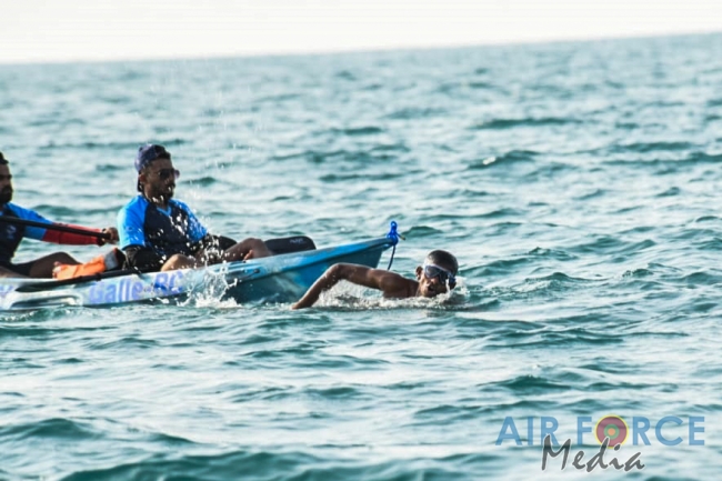 SLAF SWIMMER LEADING AIRCRAFTMAN ROSHAN ABEYSUNDARA BREAKS ASIAN RECORD