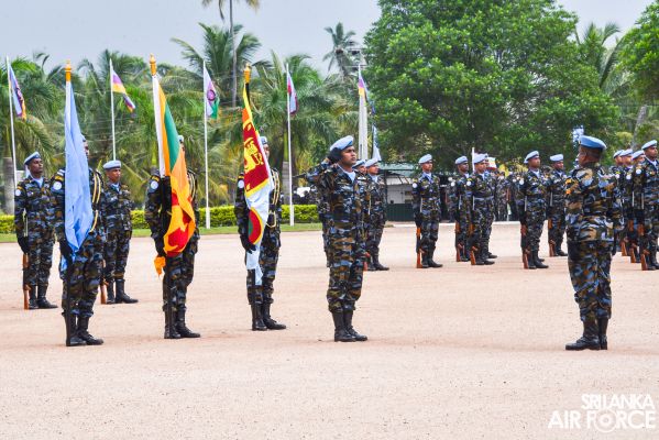 8TH CONTINGENT OF UN PEACEKEEPING MISSION TO THE CENTRAL AFRICAN REPUBLIC PASS OUT AT SLAF BASE KATUNAYAKE