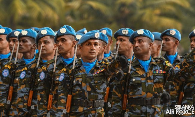 8TH CONTINGENT OF UN PEACEKEEPING MISSION TO THE CENTRAL AFRICAN REPUBLIC PASS OUT AT SLAF BASE KATUNAYAKE