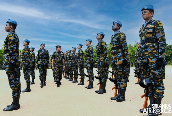 8TH CONTINGENT OF UN PEACEKEEPING MISSION TO THE CENTRAL AFRICAN REPUBLIC PASS OUT AT SLAF BASE KATUNAYAKE