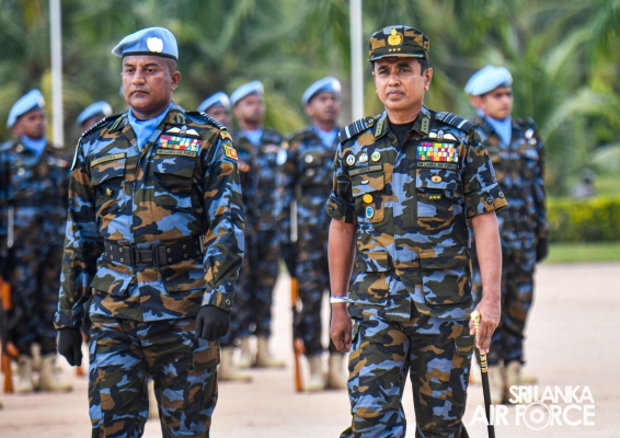PASS OUT PARADE OF NO. 10 SLAF AVIATION CONTINGENT FOR UN PEACEKEEPING MISSION IN CENTRAL AFRICAN REPUBLIC